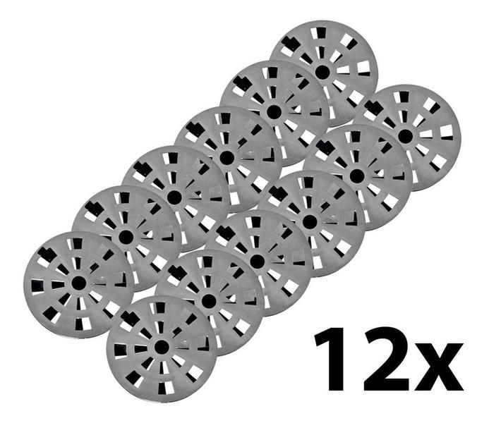 Imagem de Grelha Cromada Redonda Rotativa 9,7cm Grb2 Astra 12 Unidades