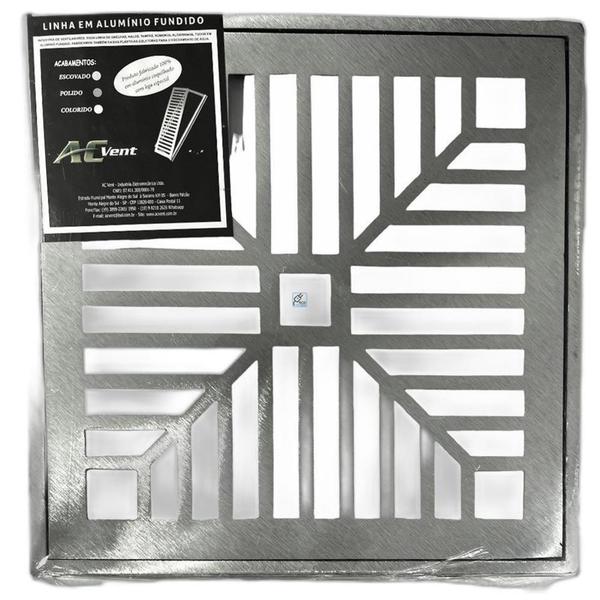 Imagem de Grelha De Aluminio Com Porta Grelha Quadrada 30X30Cm - AC VENT