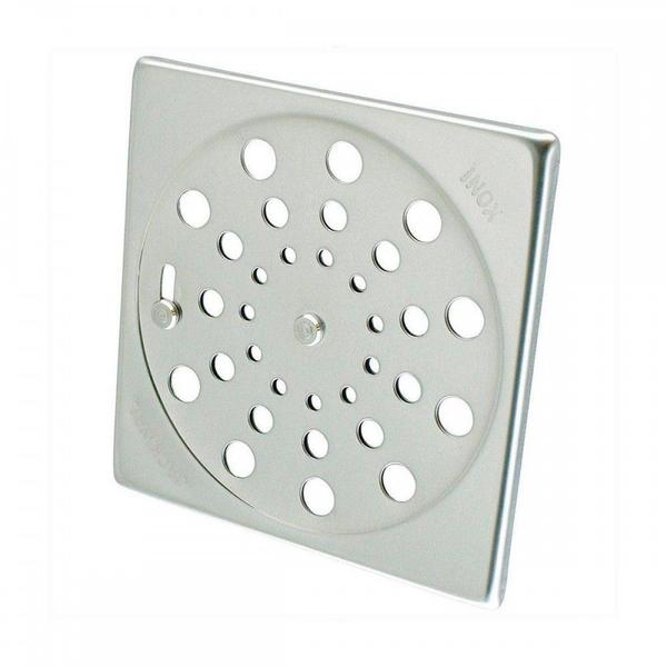 Imagem de Grelha Inox Clarinox Caixilho Quadrada 15Cm Fecho  5117