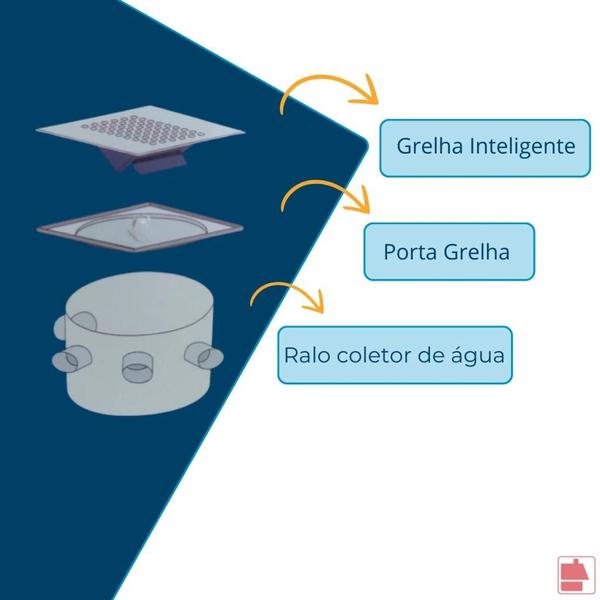 Imagem de Grelha Inteligente para Ralos 15x15 Branca