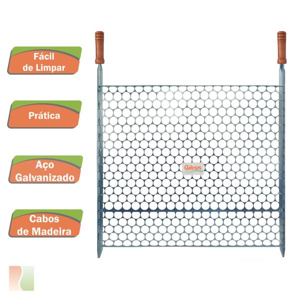 Imagem de  Grelha Moeda Galvanizada Aço Carbono 60x50 Churrasco