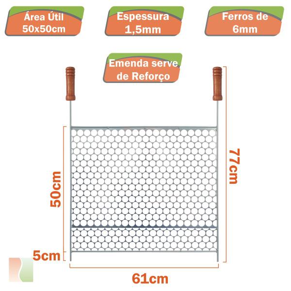 Imagem de Grelha Moeda Galvanizada Ferro Redondo 60x50 Aço Carbono