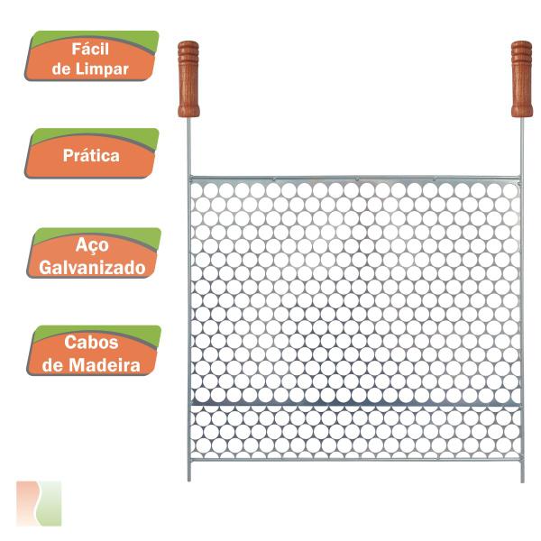 Imagem de Grelha Moeda Galvanizada Ferro Redondo 60x50 Aço Carbono