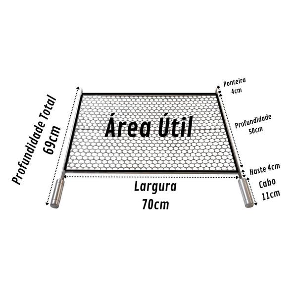 Imagem de Grelha Moeda Inox Chapa Grossa C/ Ponta 7050 G700 Churrasc