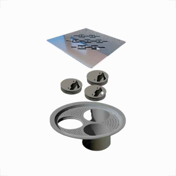 Grelha para caixa sifonada quadrada 150mm polida elleve 4025 - RALO LINEAR Imagem de Grelha para caixa sifonada quadrada 150mm polida elleve 4025