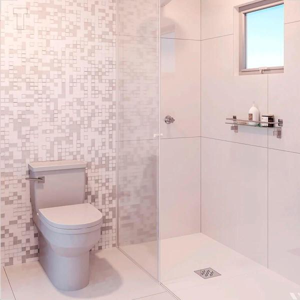 Grelha para caixa sifonada quadrada 150mm polida elleve 4025 - RALO LINEAR Imagem de Grelha para caixa sifonada quadrada 150mm polida elleve 4025