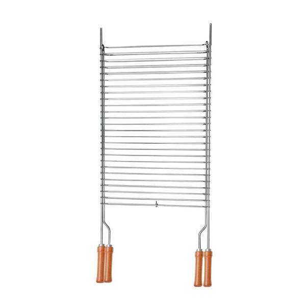 Imagem de Grelha Para Churrasco Peixe Master Grill N2 Mor Aço Cromado 73cm X 31cm