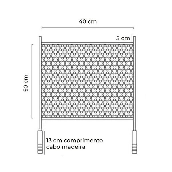 Imagem de Grelha Para Churrasqueira (L) 40 x (C) 50 Inox - Fundição Petrópolis