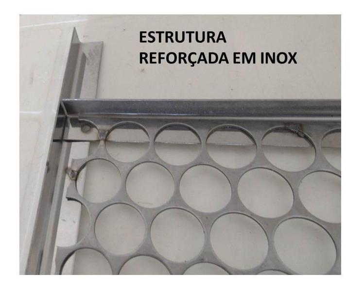 Imagem de Grelha Para Churrasqueira Tela Moeda Inox 57Cm Largura