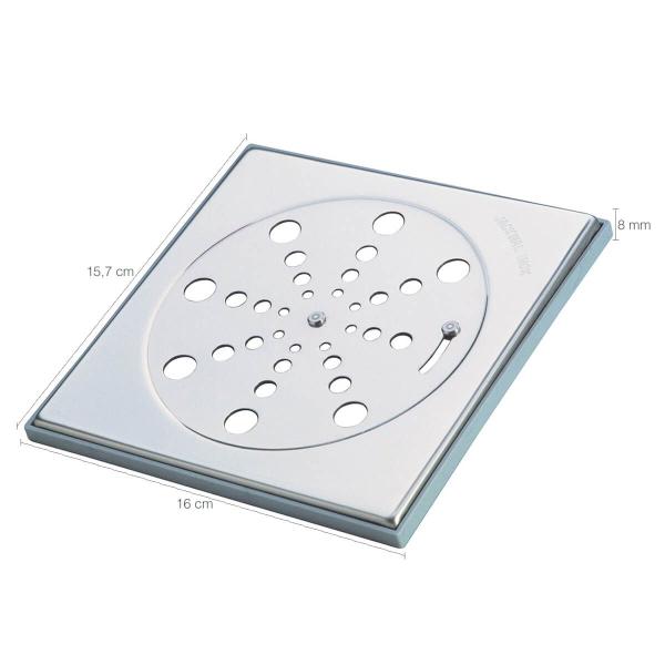 Grelha Para Ralo De Box Banheiro Quintal Aço Inox Com Fecho - Jackwal Imagem de Grelha Para Ralo De Box Banheiro Quintal Aço Inox Com Fecho