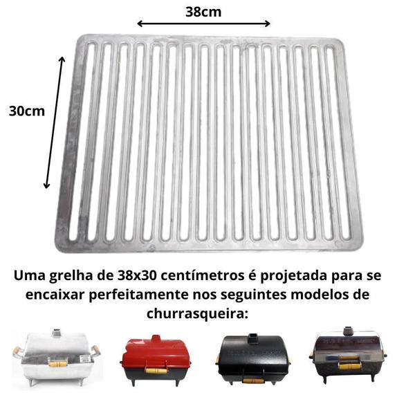 Imagem de Grelha Parrilha Em Aluminio Fundido Para Churrasqueira