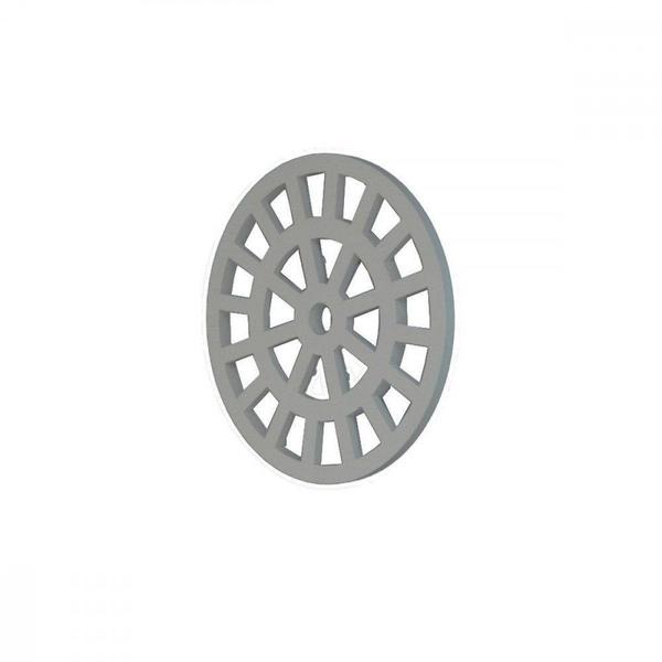 Grelha Plastica Dacunha Redonda Cromada 10X10 7898076894455 Imagem de Grelha Plastica Dacunha Redonda Cromada 10X10 7898076894455