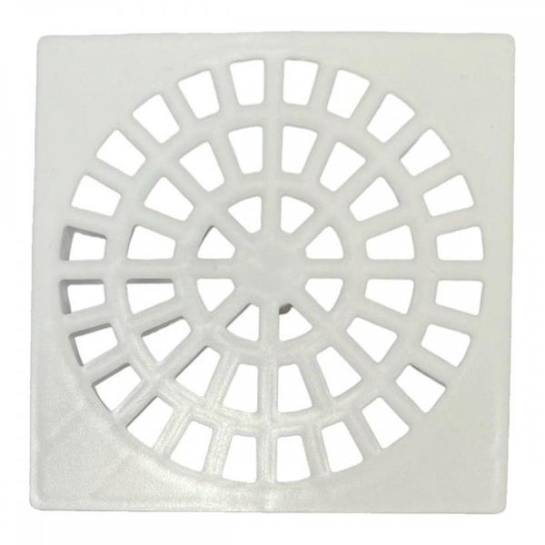 Imagem de Grelha Plastica Quadrada Branca Krona 15X15Cm - Nr52