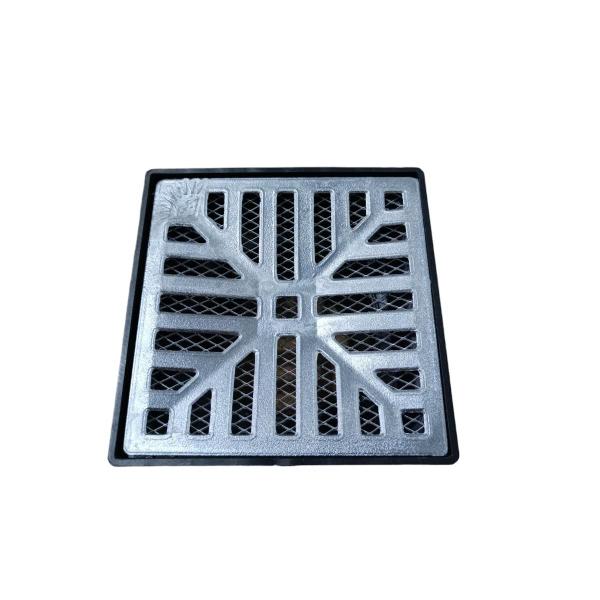 Grelha Pluvial 15x15 Concava Quintal Coletora 75mm e Tela - Ficone & Reis Imagem de Grelha Pluvial 15x15 Concava Quintal Coletora 75mm e Tela