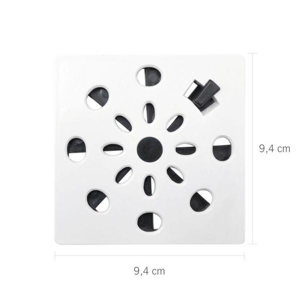 Grelha Quadrada 9,4 x 9,4cm com Anti-Inseto em PVC ralo - ASTRA Imagem de Grelha Quadrada 9,4 x 9,4cm com Anti-Inseto em PVC ralo - ASTRA