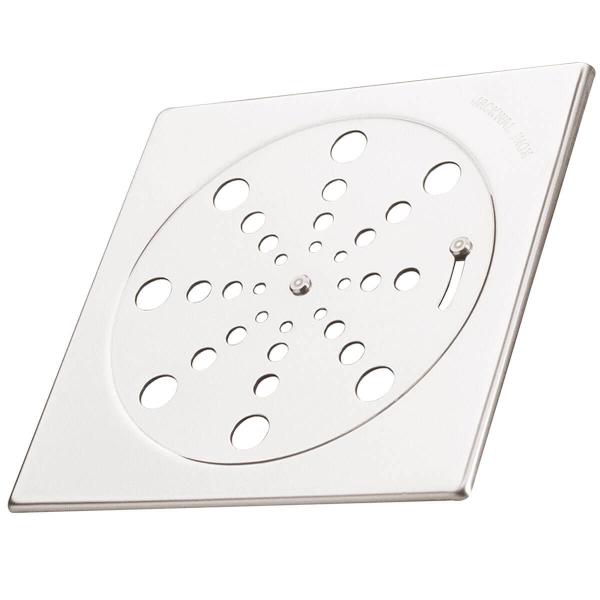 Grelha Quadrada Aço Inox 15x15 com Fecho Ralo de Banheiro Jackwal Standard sem Moldura Imagem de Grelha Quadrada Aço Inox 15x15 com Fecho Ralo de Banheiro Jackwal Standard sem Moldura