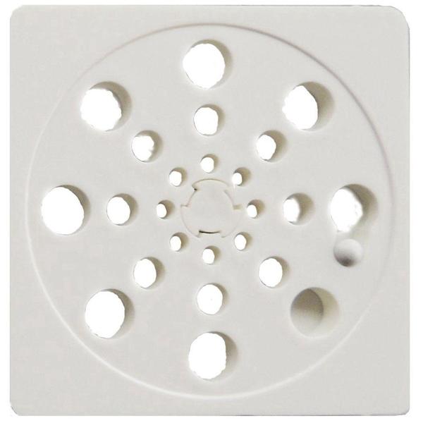 Grelha quadrada branca pvc 15cm com fecho overtime Imagem de Grelha quadrada branca pvc 15cm com fecho overtime