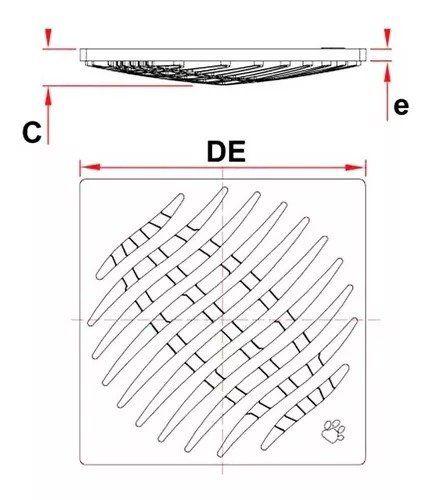 Imagem de Grelha Quadrada DN150 Cromada Tigre 