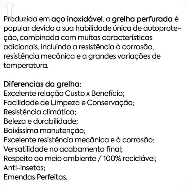 Imagem de Grelha ralo linear inox perfurada jjm 06x50 piscina