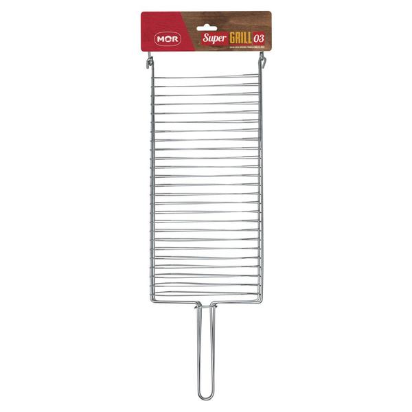 Imagem de Grelha Super Grill  em Aço Cromado 81,5x26,5 cm Mor