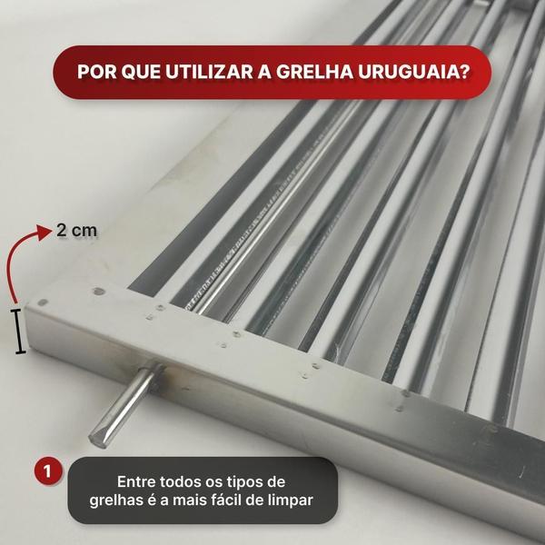 Imagem de Grelha Uruguaia Inox Parrilla Churrasco 30X50