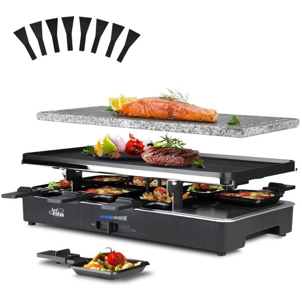 Imagem de Grelhador de mesa Raclette Arestia 1700W com Steak Stone Cooking