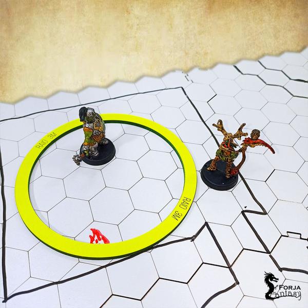 Grid de Batalha Hexagonal Modular Riscável - 4 placas (FG) - RPG - Forja Fantasy Imagem de Grid de Batalha Hexagonal Modular Riscável - 4 placas (FG) - RPG