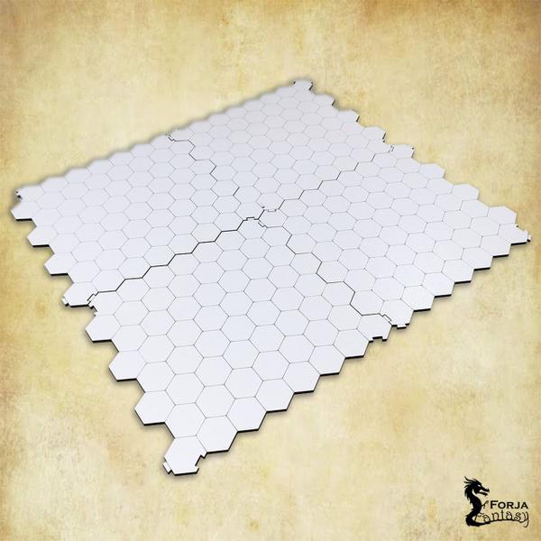 Grid de Batalha Hexagonal Modular Riscável - 4 placas (FG) - RPG - Forja Fantasy Imagem de Grid de Batalha Hexagonal Modular Riscável - 4 placas (FG) - RPG