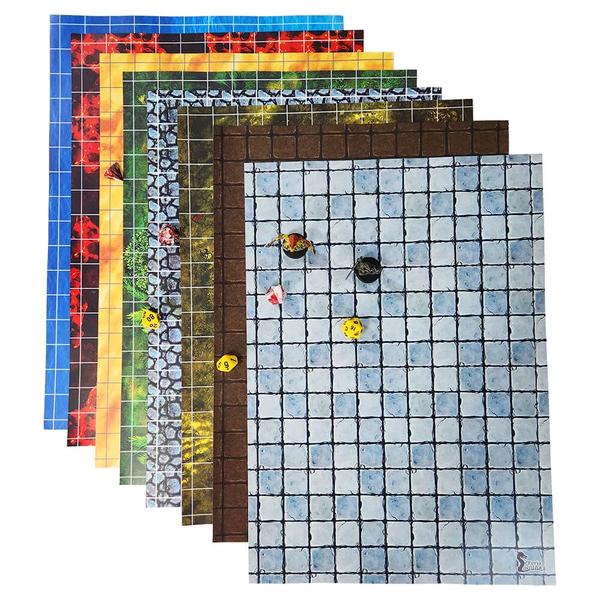 Imagem de Grid de Batalha Terreno - Dupla Face - 29x41cm - RPG