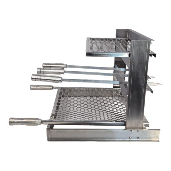 Imagem de Grill Churrasqueira Pré Moldada Suporte Inox 50x45 3 Espetos