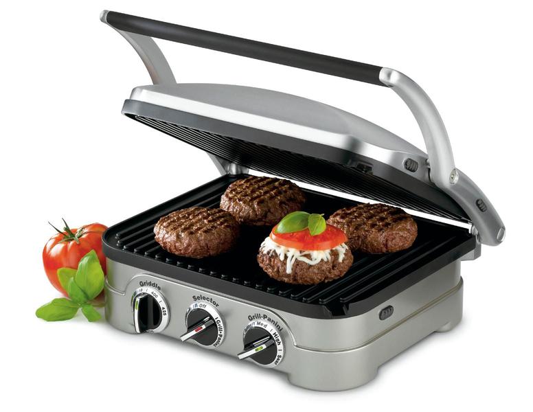 Imagem de Grill Cuisinart Griddler GR4-NCBR 5 em 1 em Aço Escovado 110v