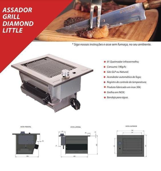 Imagem de Grill De Embutir Little Gás Sem Tampa Glp Titan + Veneziana