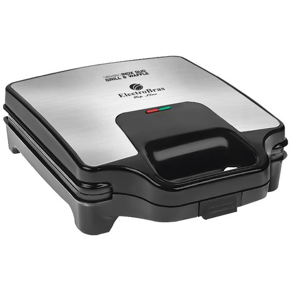 Imagem de Grill e Wafleira Electrobras EBGW-03 - 1600W - 110V - Preto e Prata