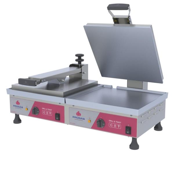 Imagem de Grill Elétrica Dupla Progás 88cm Chapa de Alumínio 127V PRA-45E DUPLA