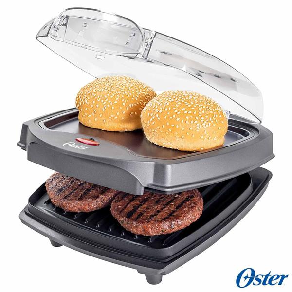 Imagem de Grill Elétrico Burguer 2 em 1 Oster com Capacidade para 04 Fatias - OGRL500