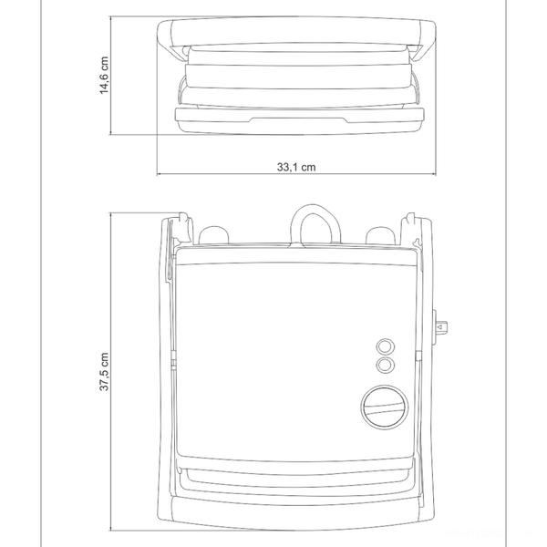 Imagem de Grill Elétrico Tramontina by Breville Adjusta em Aço Inox com Bandeja Removível 127 V