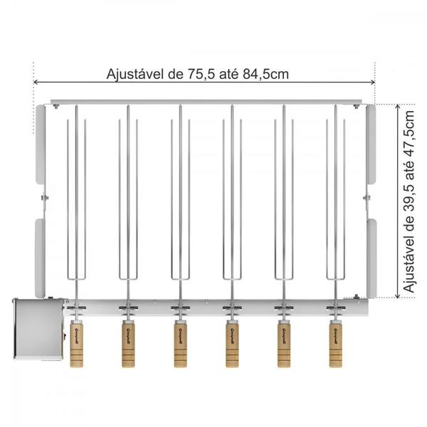 Imagem de Grill Giratório para Churrasqueira Kit S 2006 Inox - Giragrill