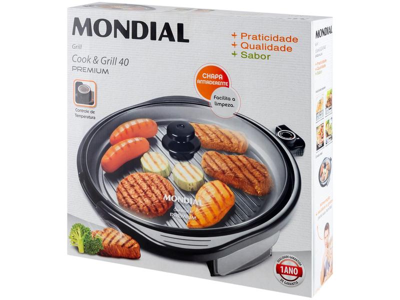 Imagem de Grill Mondial G-03 Redondo 1270W Antiaderente