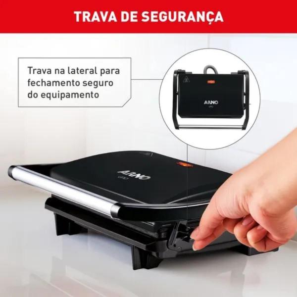 Imagem de Grill Panini 127V Preto Arno Compacto SW3318B2