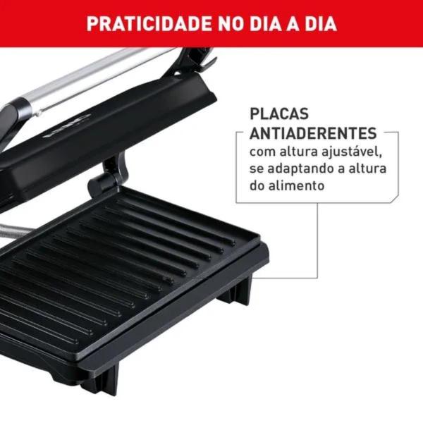 Imagem de Grill Panini 220V Preto Arno Compacto SW3318B3