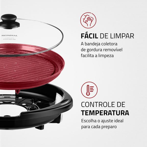 Imagem de Grill Redondo Mondial Cook & Grill G-03-RC