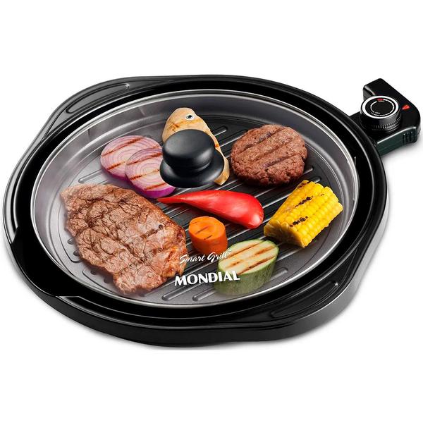 Grill Redondo Smart Grill G 04 Preta 127V Mondial Grill Redondo Smart Grill G 04 Preta 127V Mondial