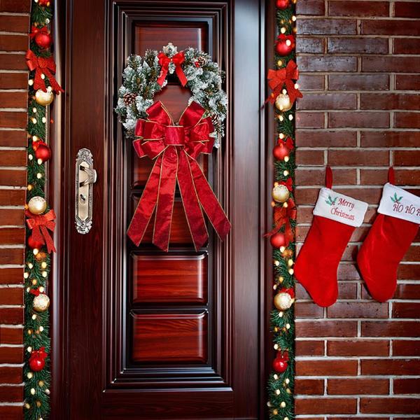 Imagem de Grinalda de Natal em veludo vermelho grande na Airstore