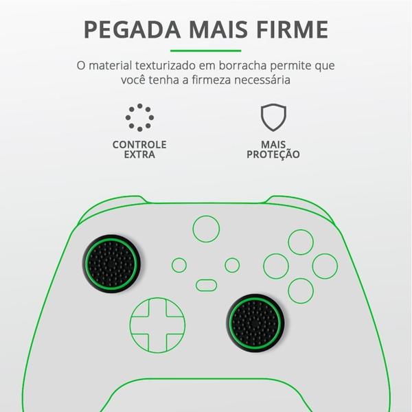 Imagem de Grip de Silicone Xbox Series X/S Trust GXT 267 Botão Analógico, 4 Peças 2 Cores, Preto/Branco - 24174