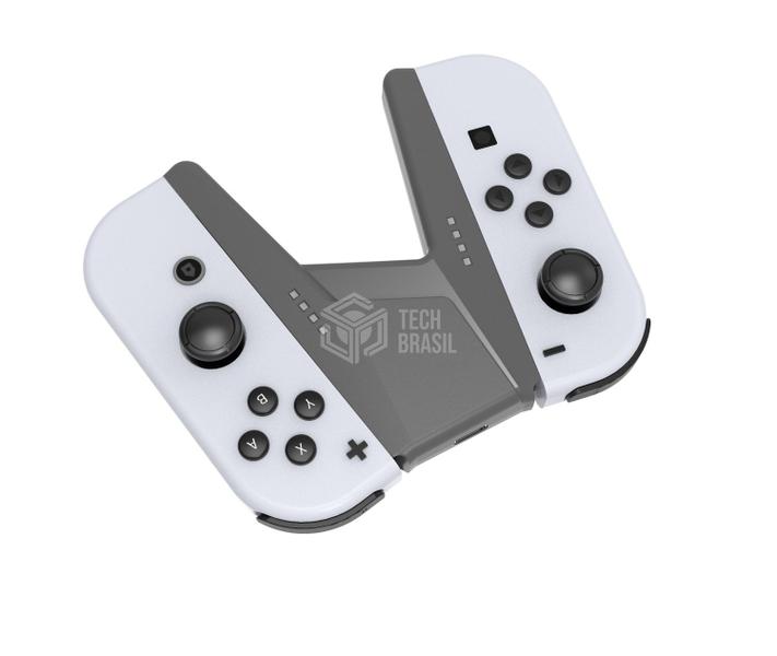 Imagem de Grip Suporte Carregador Para Joy-Con Nintendo Switch/Oled Preto