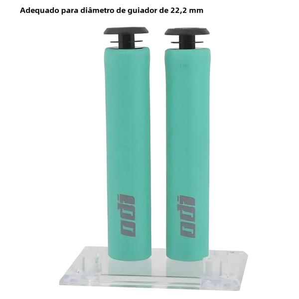 Imagem de Grips de Silicone Antiderrapantes Ultraleves para Guidão de MTB - Com Plugues para Bicicletas Dobráveis