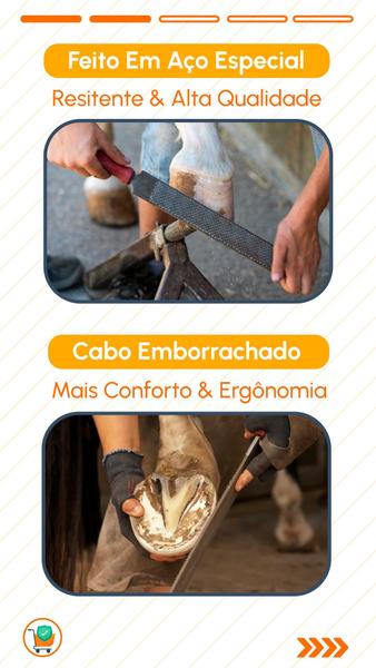 Imagem de Grosa Lima  35,5 cm de Casqueamento Ferrador Cavalo Bovino Equino Corneta Com Cabo