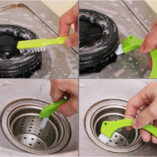 Imagem de Grout Brush Living & Giving (3 em 1) Grout Cleaner Tile Joint Scrub