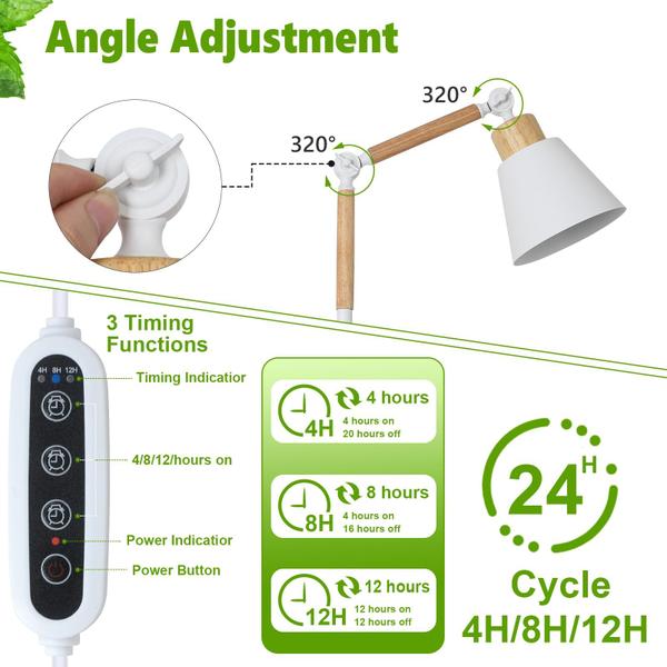 Imagem de Grow Lights HMVPL Full Spectrum 20W COB para plantas de interior