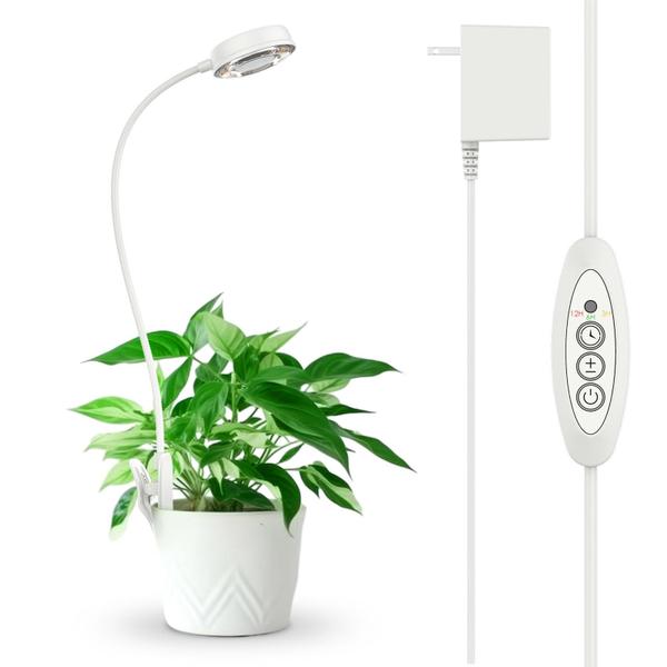 Imagem de Grow Lights SANSI Pot Clip LED Plant Light 10 W, pacote com 1 pacote, branco